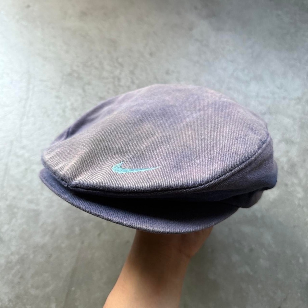 Vintage 90s Nike FADED Newsboy Beret Hunting Hat Cap Michael Jordan Large USA